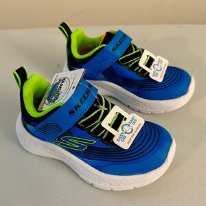 COPY - Skechers Microspec Advance Boy's Toddler Sneaker Blue/Lime, Size 6